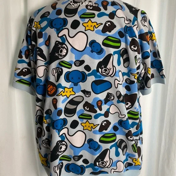 Vintage A Bathing Ape (Bape) Baby Milo x Kaws XL Animal Kingdom Sweater Rare - Picture 2 of 12